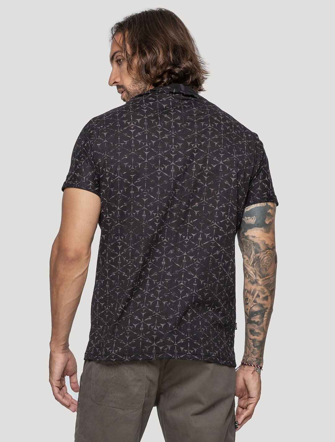 'Polygon' 100% Bamboo Printed T-shirt - Psylo Fashion