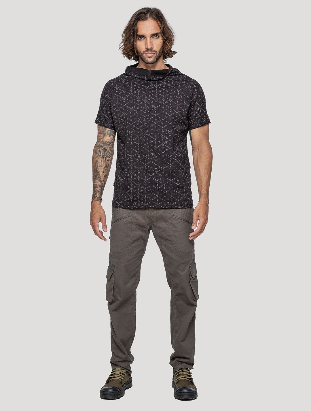 'Polygon' 100% Bamboo Printed T-shirt - Psylo Fashion