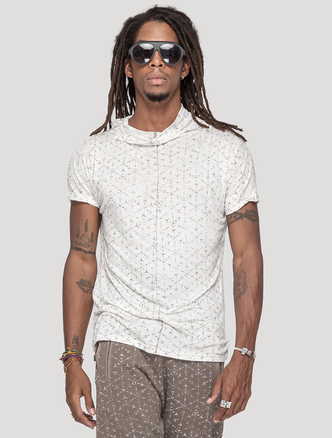 'Polygon' 100% Bamboo Printed T-shirt - Psylo Fashion