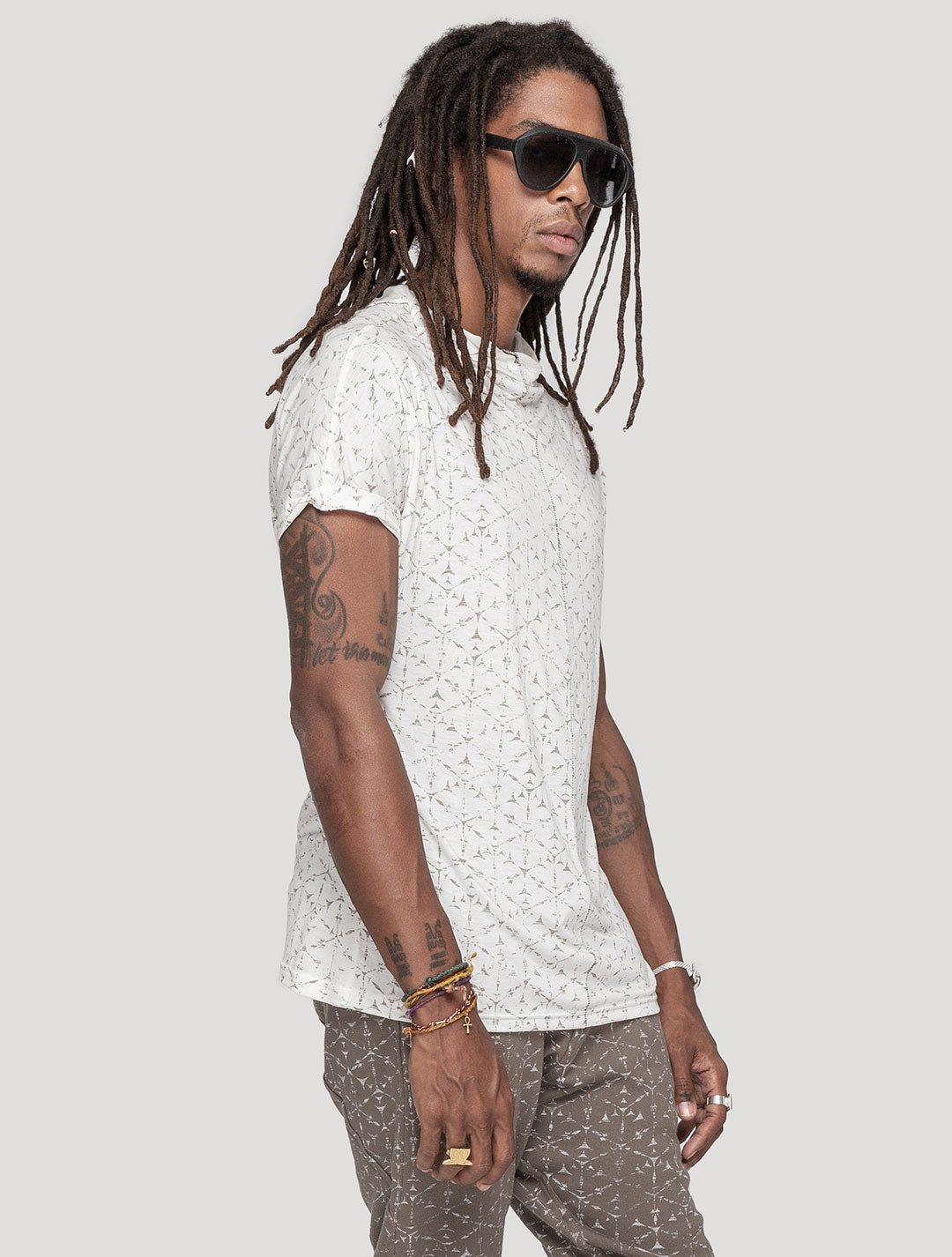 'Polygon' 100% Bamboo Printed T-shirt - Psylo Fashion