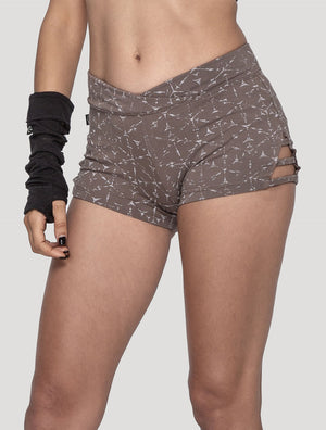 Polygon Shorts | Bamboo - Organic Cotton Lycra Hot Pants by Psylo Fashion