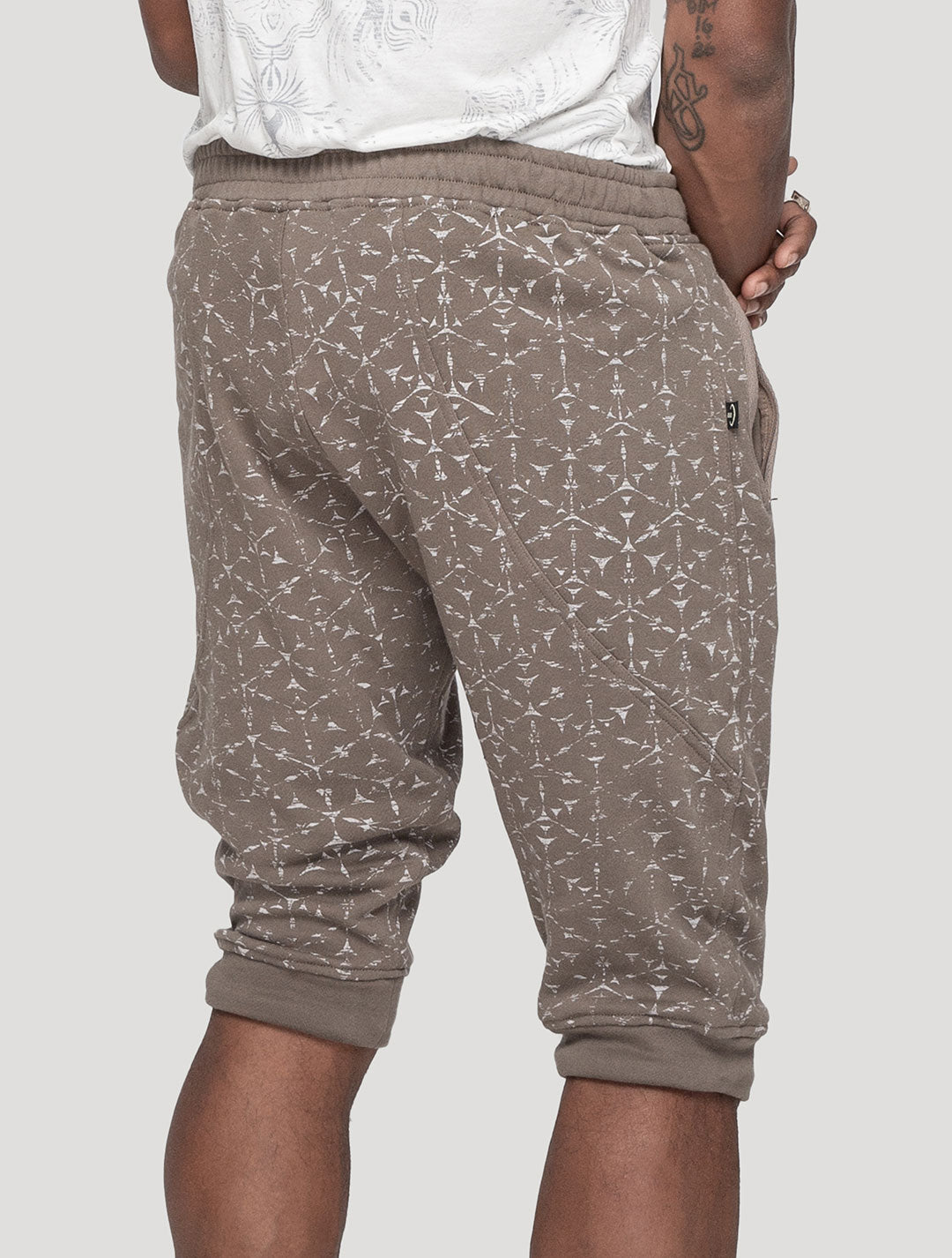 'Polygon' Printed 100% Cotton 3/4 Shorts | Streetwear by Psylo Fashion