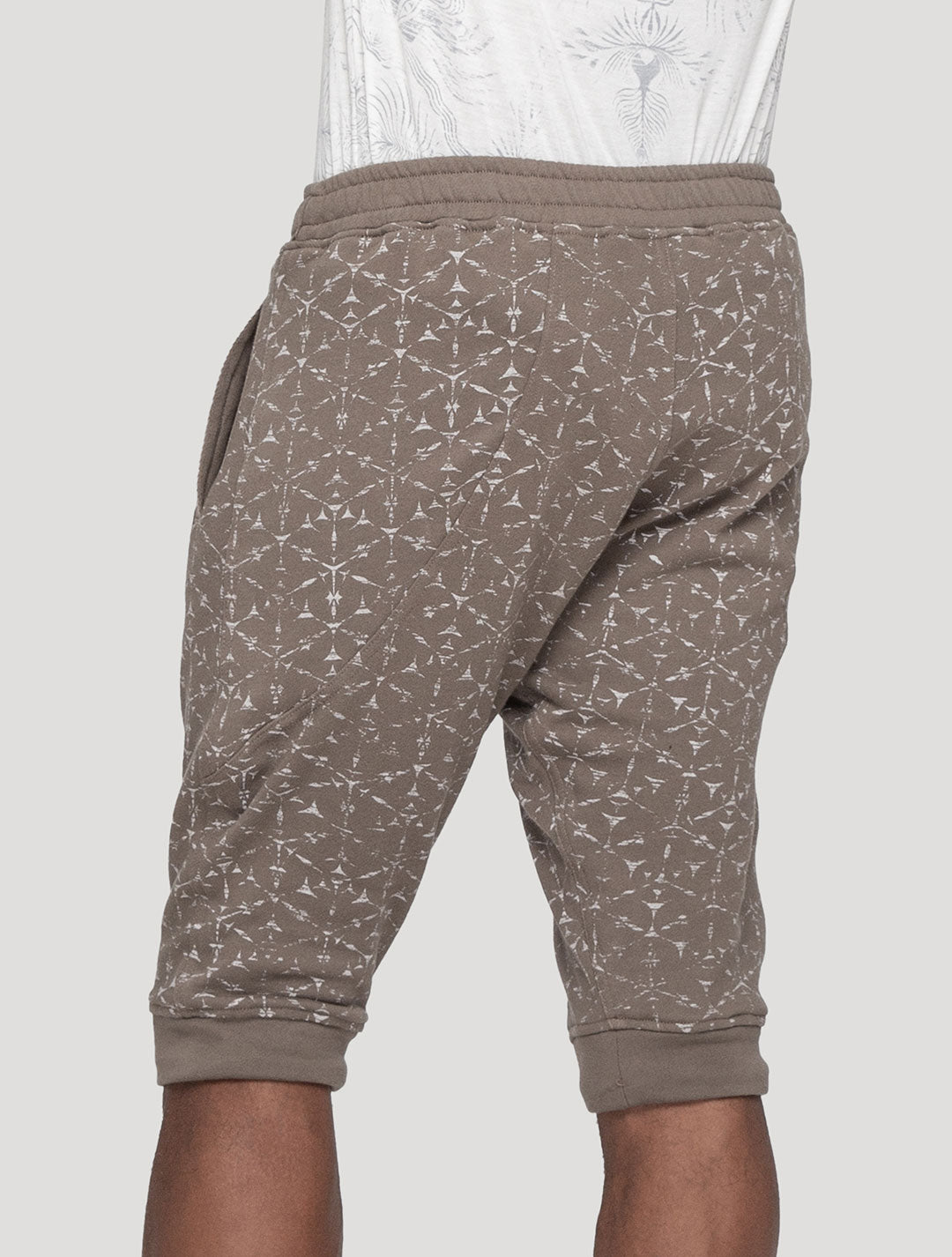 'Polygon' Printed 100% Cotton 3/4 Shorts | Streetwear by Psylo Fashion