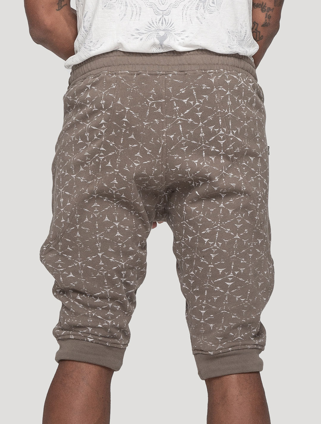 'Polygon' Printed 100% Cotton 3/4 Shorts | Streetwear by Psylo Fashion