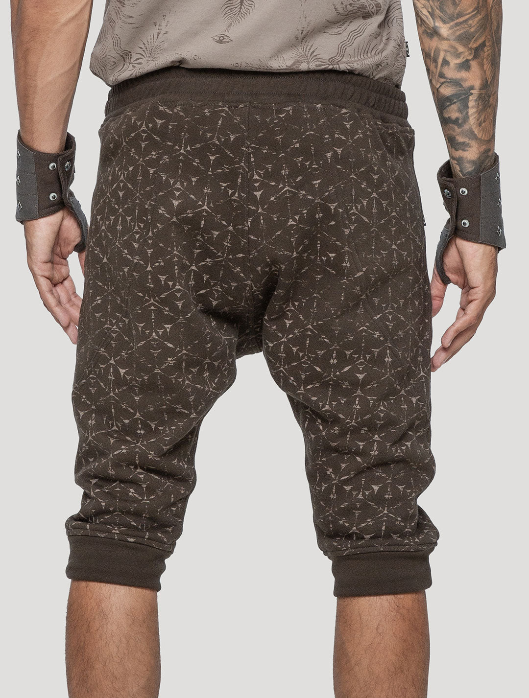 'Polygon' Printed 100% Cotton 3/4 Shorts | Streetwear by Psylo Fashion