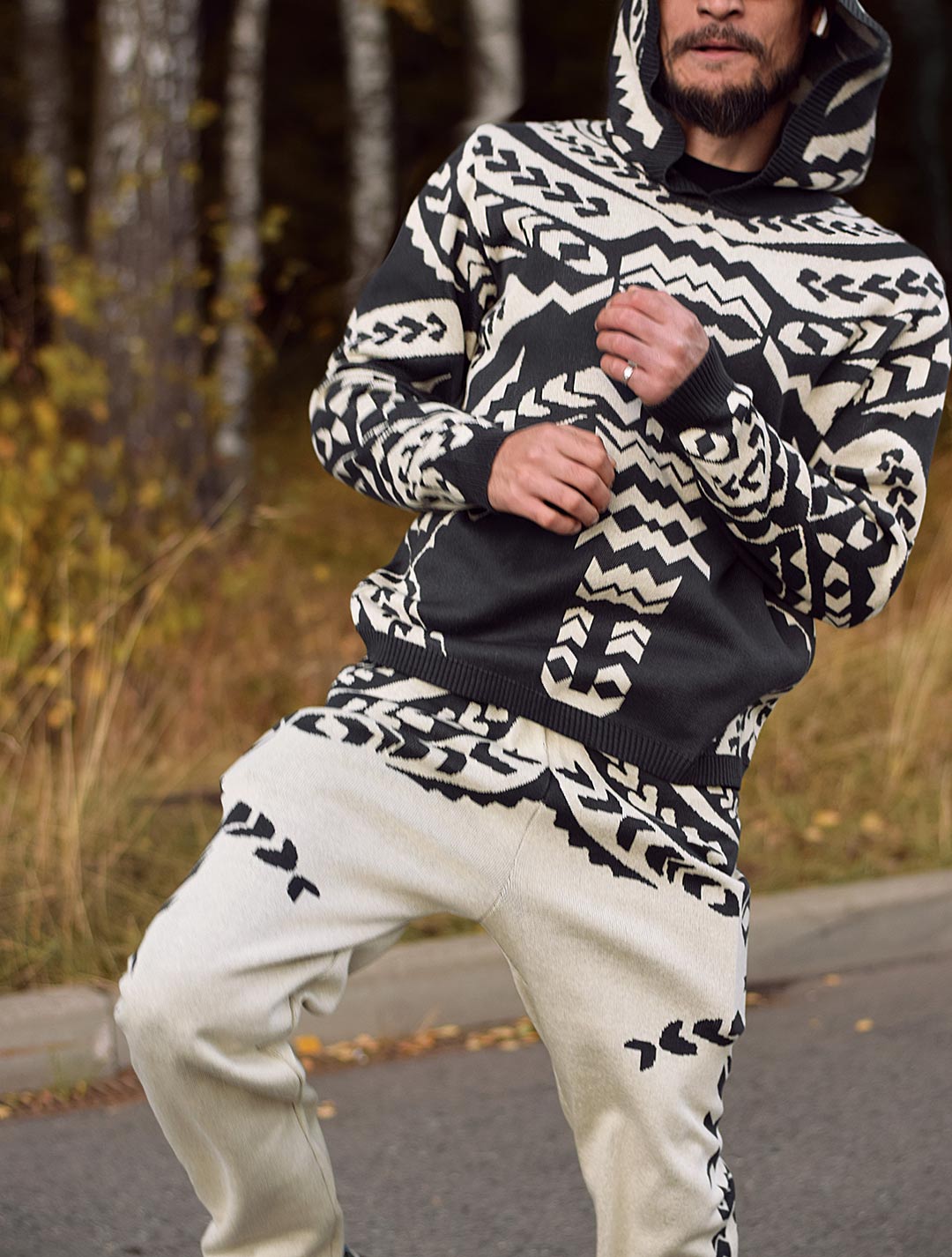 Polynesia Unisex Knit Tracksuit Set by EGOSYSTEMA - Psylo Fashion