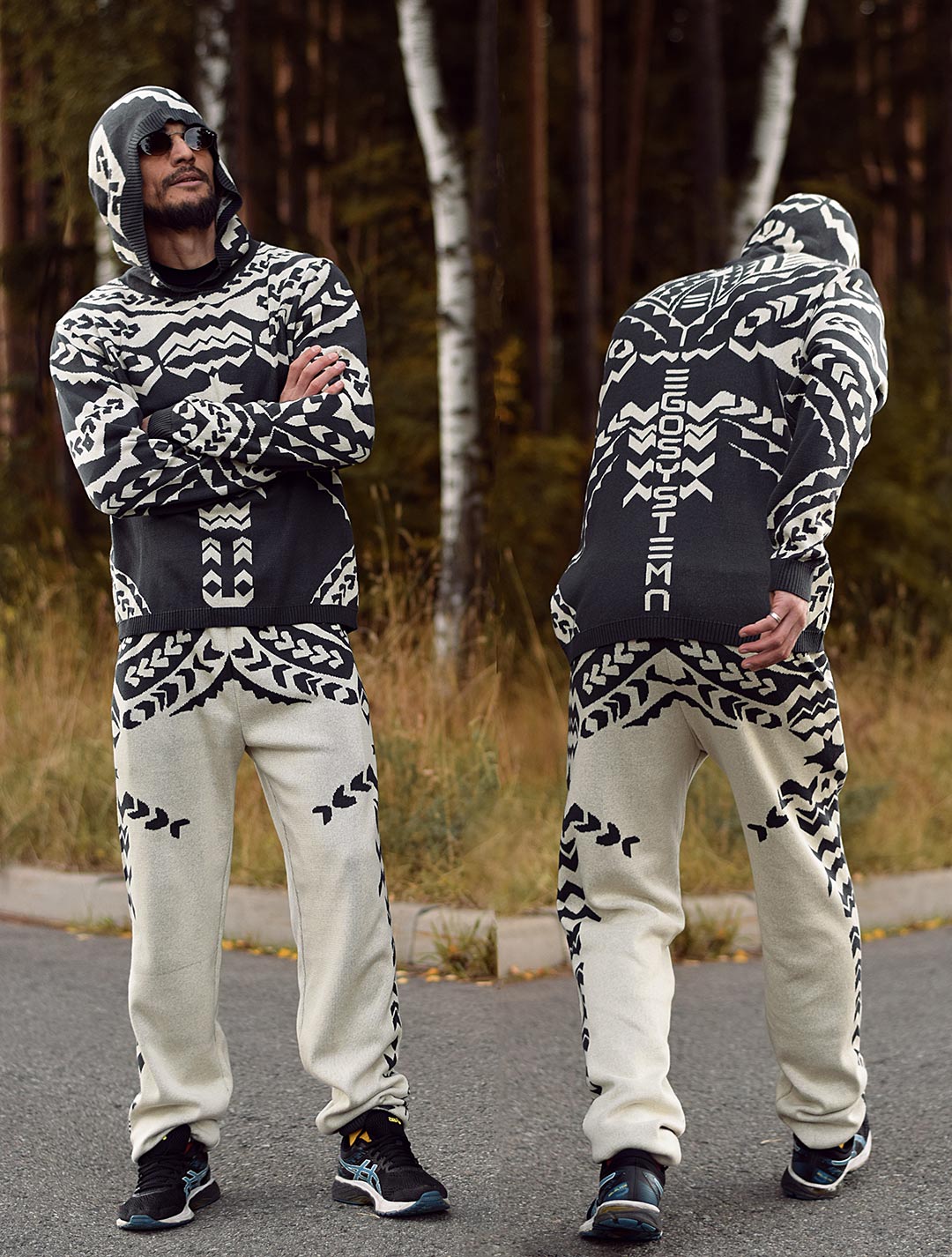 Polynesia Unisex Knit Tracksuit Set by EGOSYSTEMA - Psylo Fashion