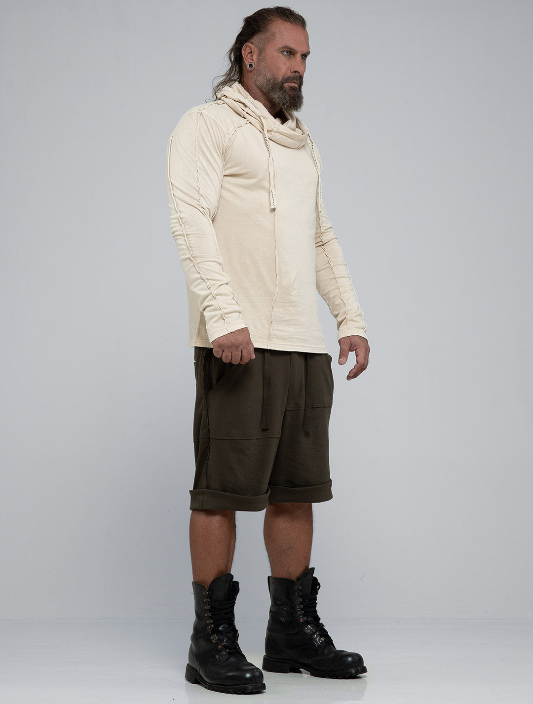 Raw Kafiya Hooded Long Sleeves Tee