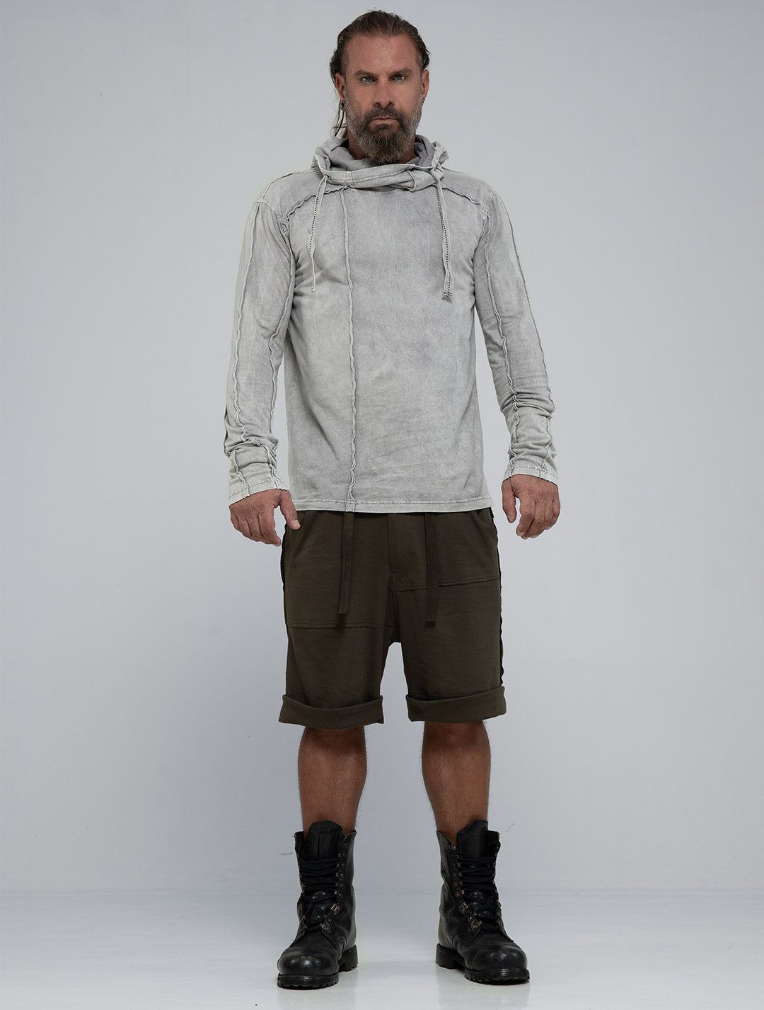Raw Kafiya Hooded Long Sleeves Tee