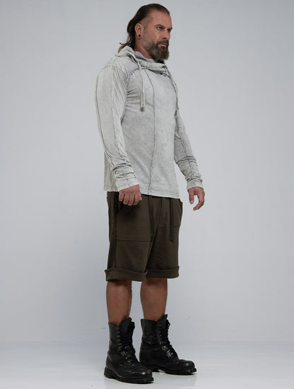 Raw Kafiya Hooded Long Sleeves Tee