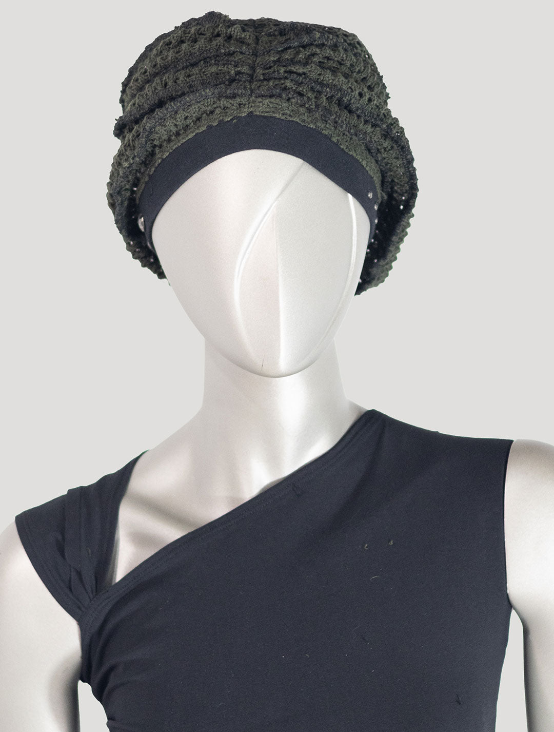 Sanja Crochet Knitted Bandana Beanie - Psylo Fashion