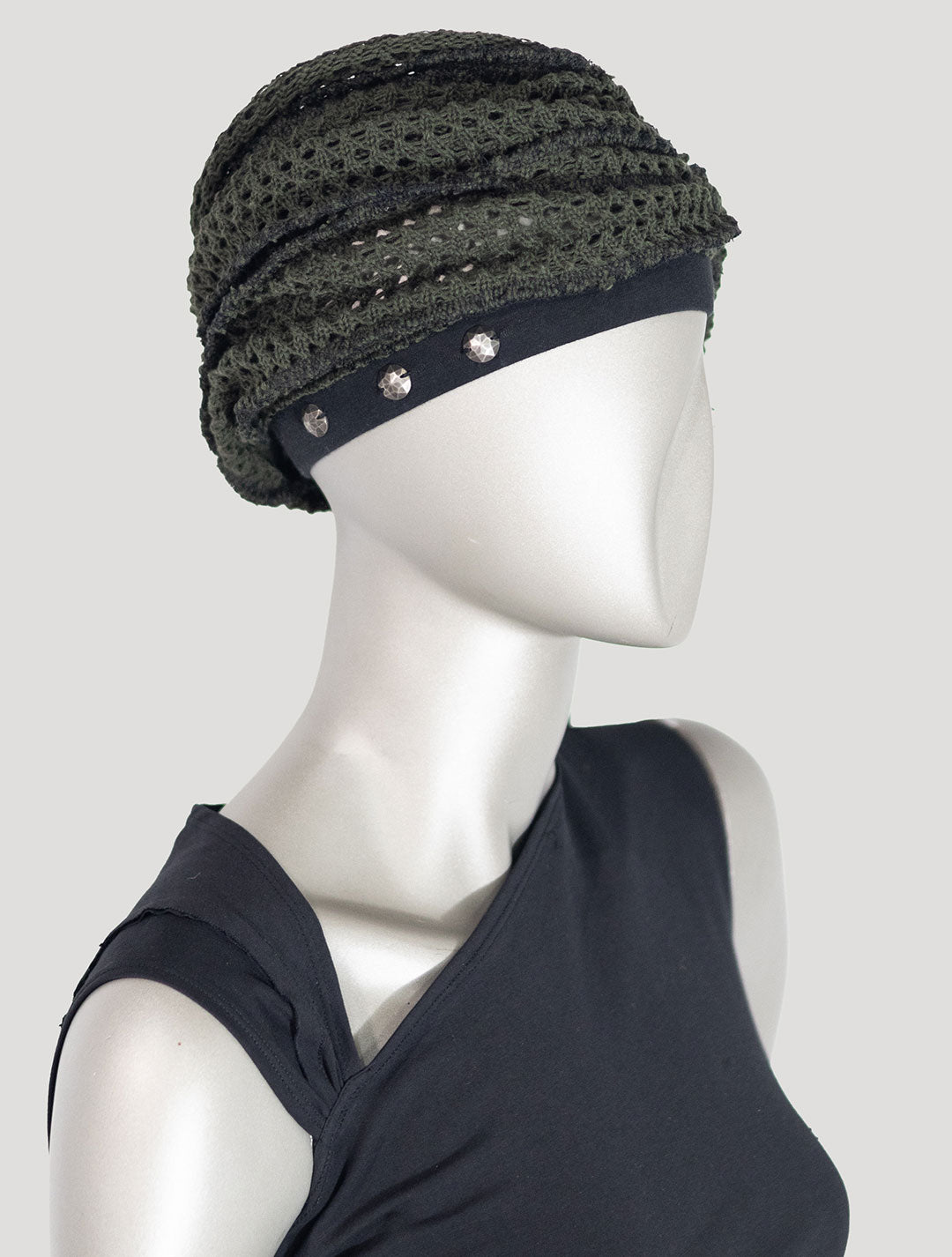 Sanja Crochet Knitted Bandana Beanie - Psylo Fashion