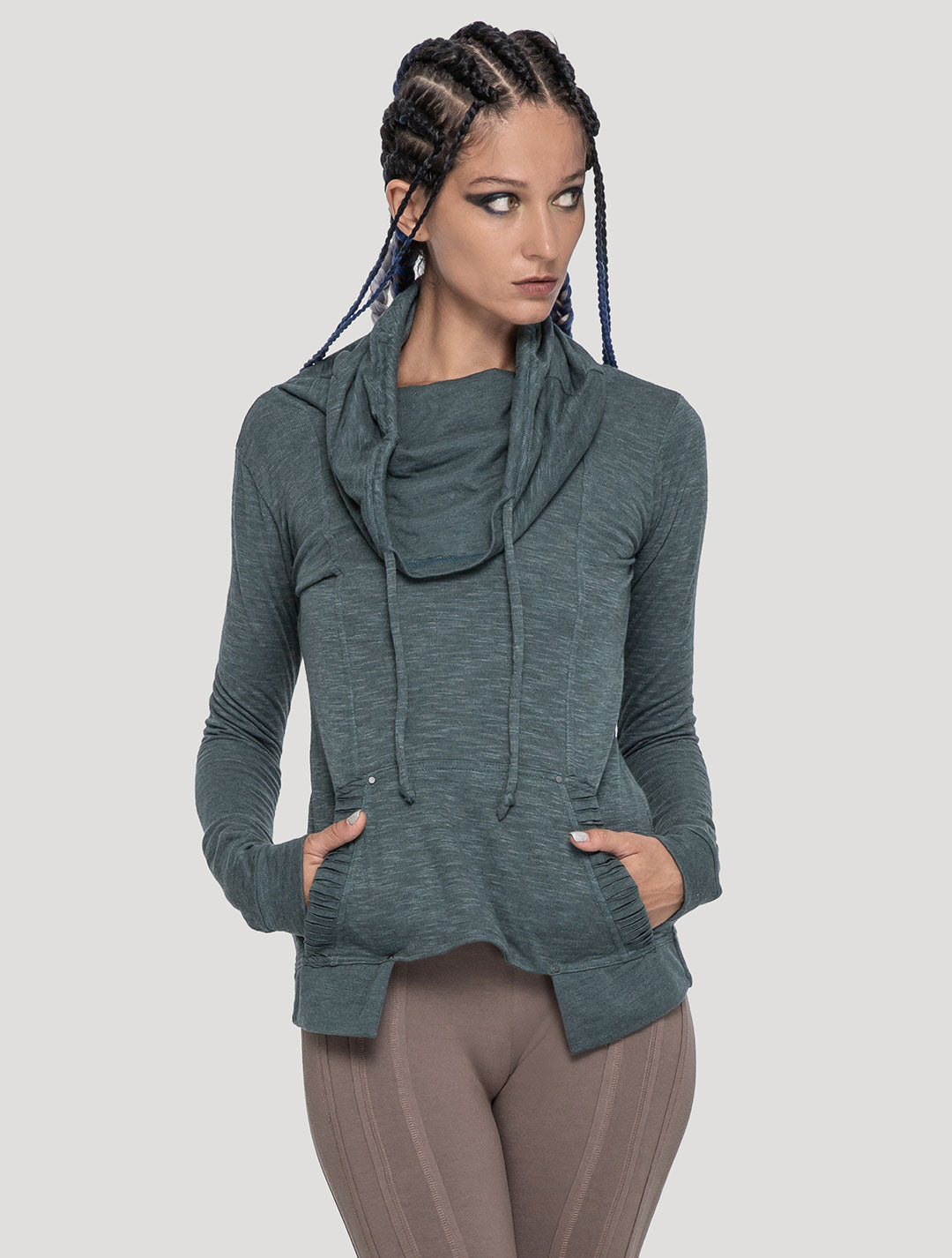 Teal Samu Turtle Neck Sweater - Psylo Fashion