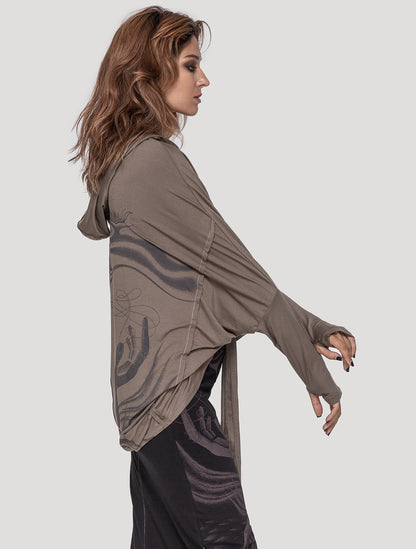  'Shaman' Unisex Hooded Kimono - Psylo Fashion