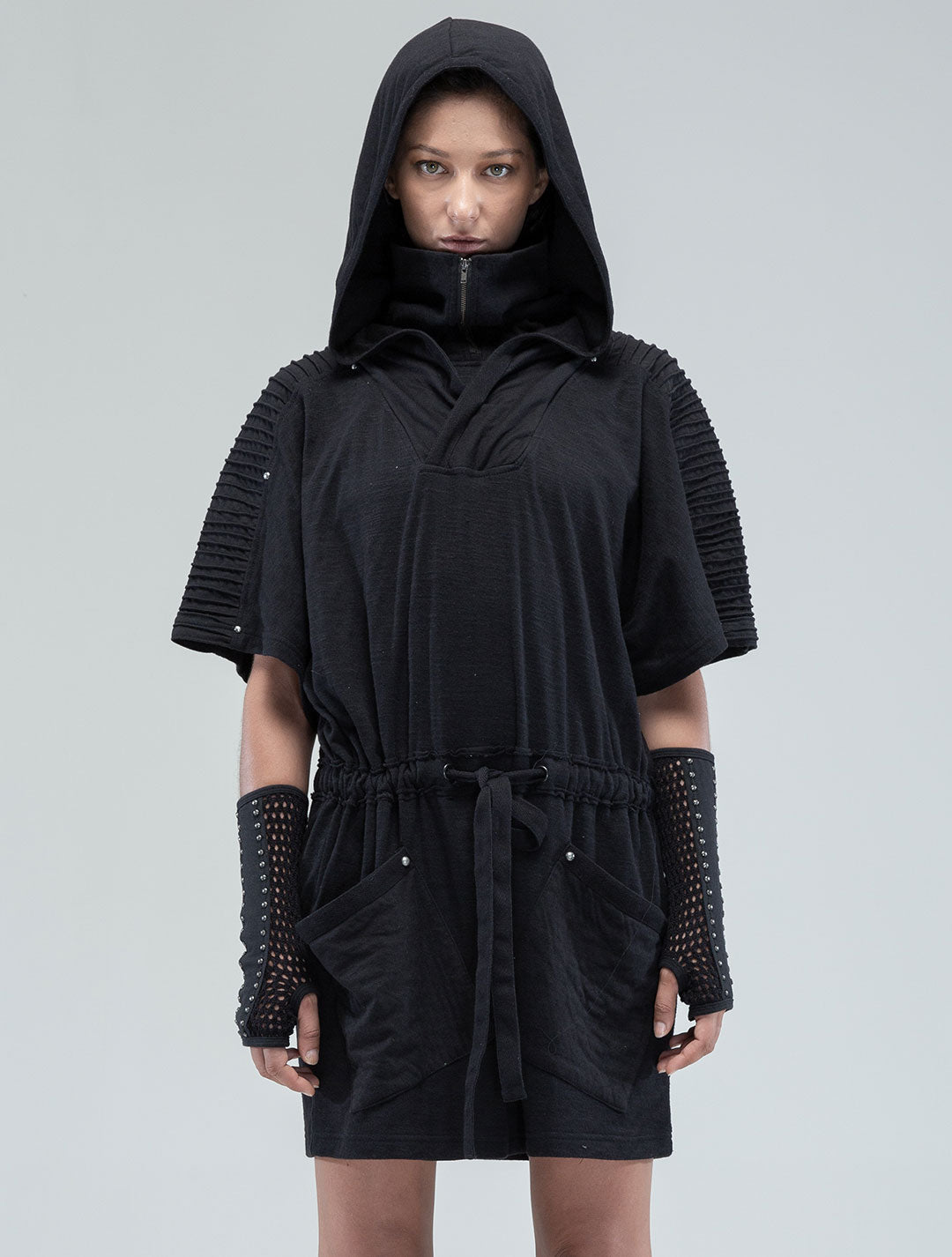 Sonic Hooded Tunic Dress - Psylo Fashion