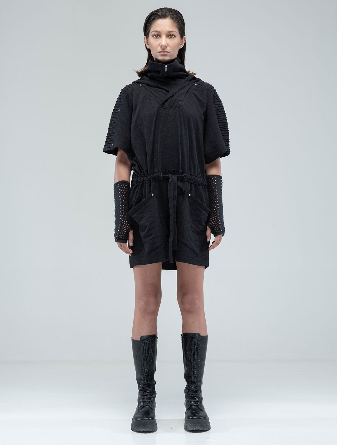 Sonic Hooded Tunic Dress - Psylo Fashion