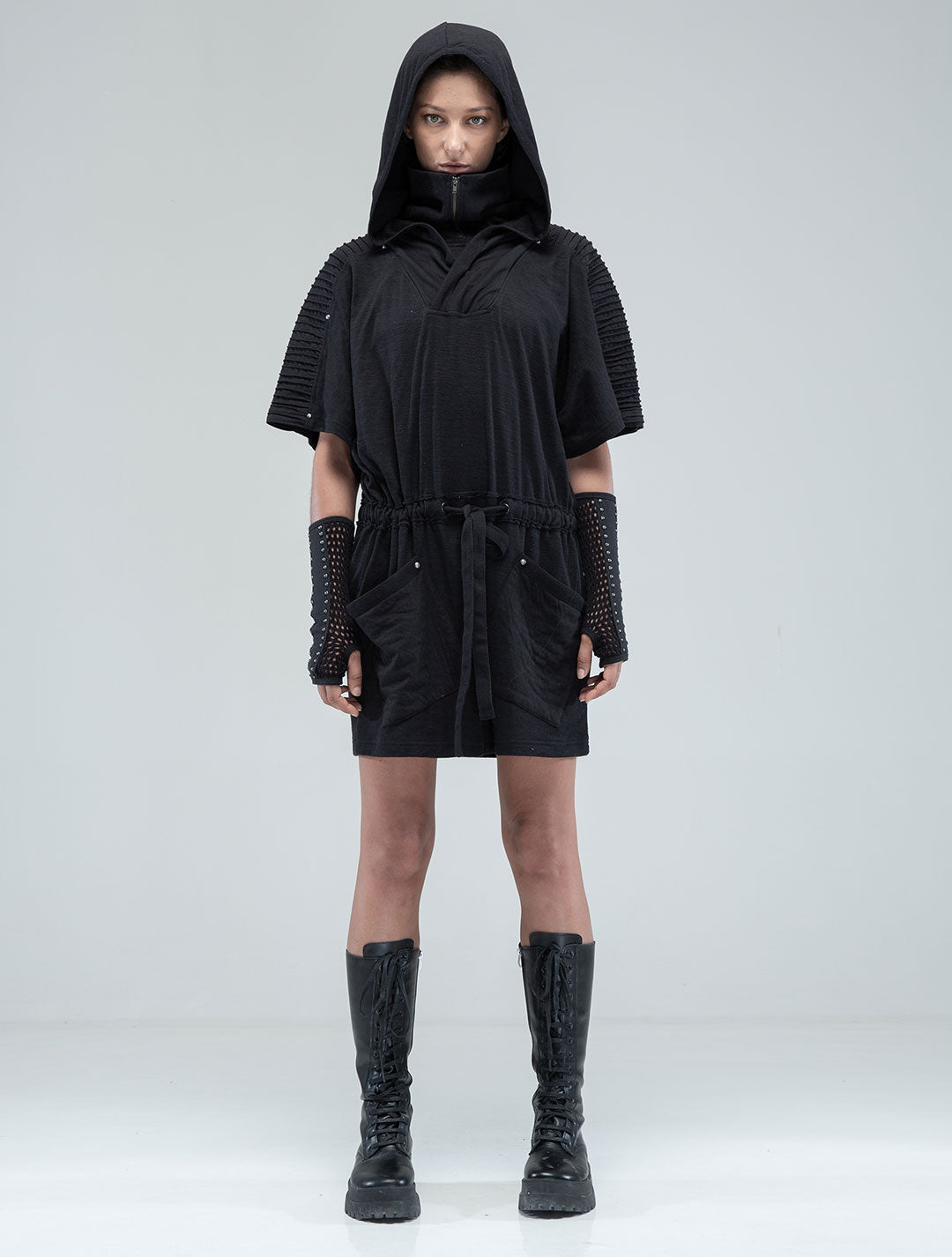 Sonic Hooded Tunic Dress - Psylo Fashion