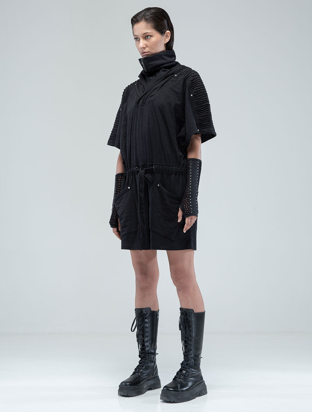 Sonic Hooded Tunic Dress - Psylo Fashion