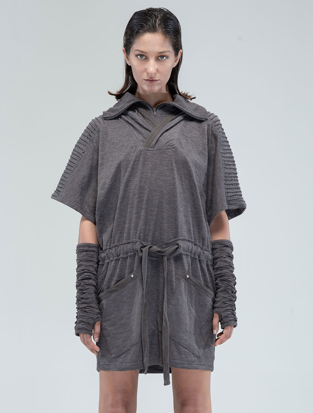 Sonic Hooded Tunic Dress - Psylo Fashion