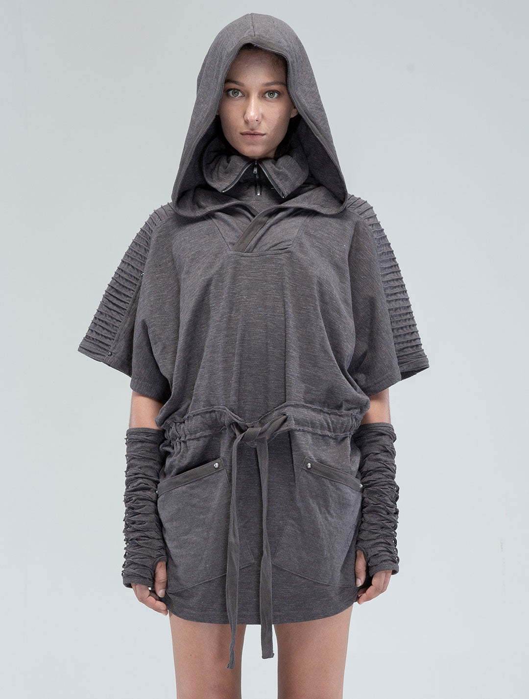 Sonic Hooded Tunic Dress - Psylo Fashion