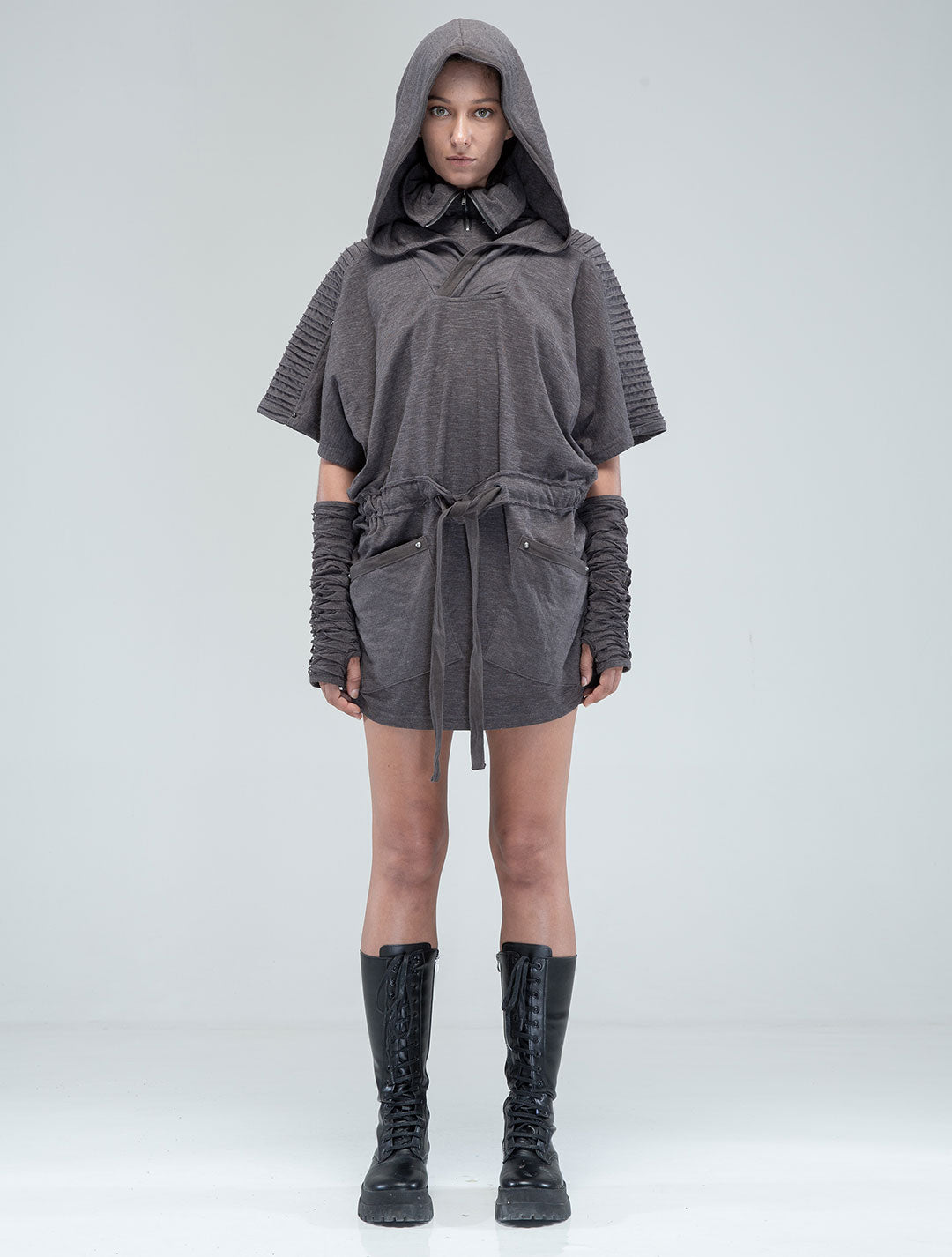 Sonic Hooded Tunic Dress - Psylo Fashion