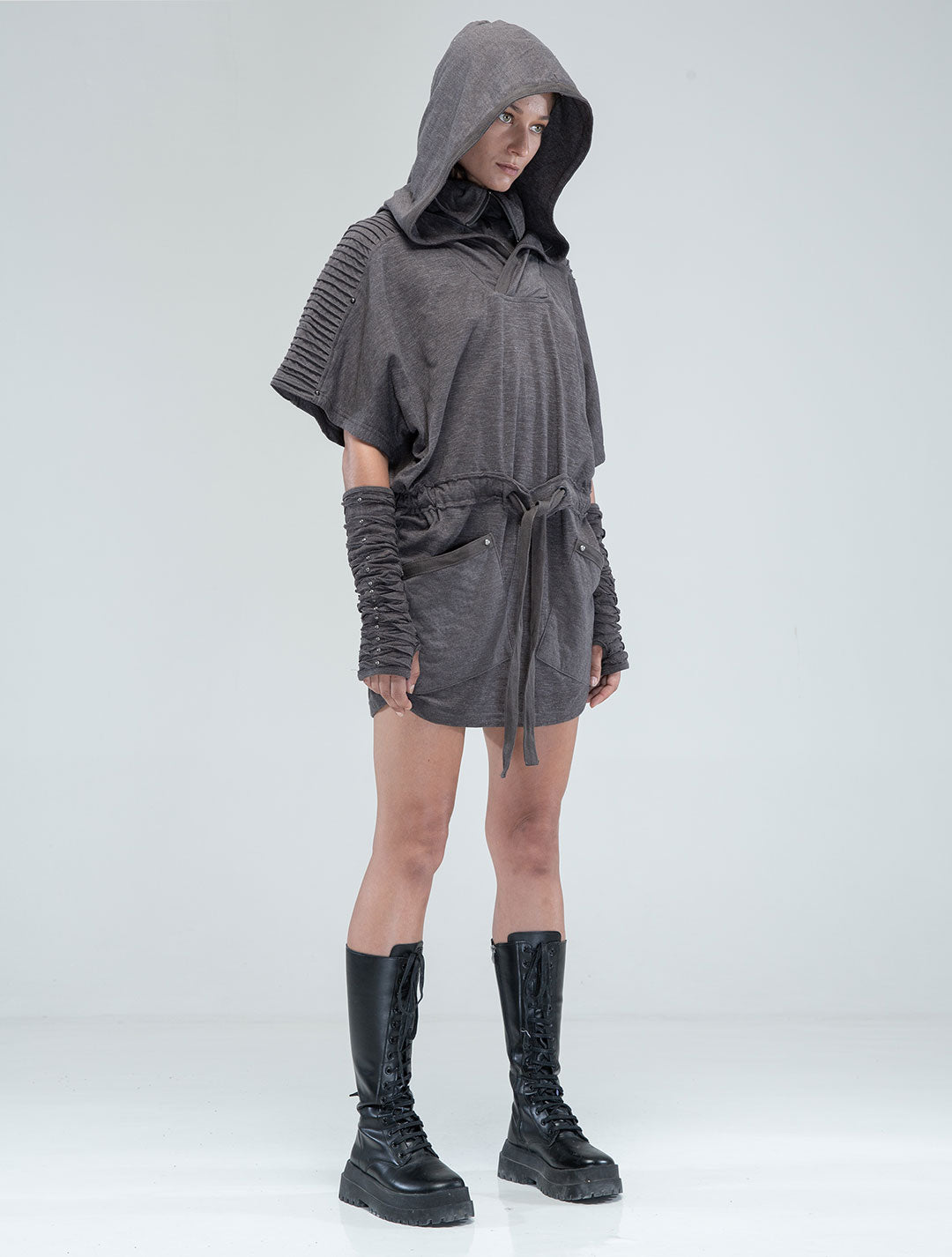 Sonic Hooded Tunic Dress - Psylo Fashion