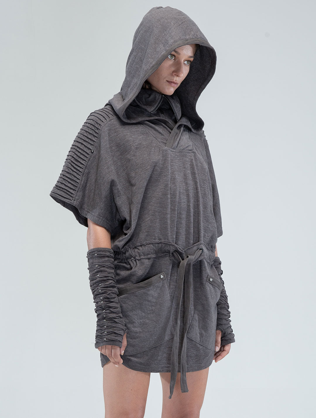 Sonic Hooded Tunic Dress - Psylo Fashion