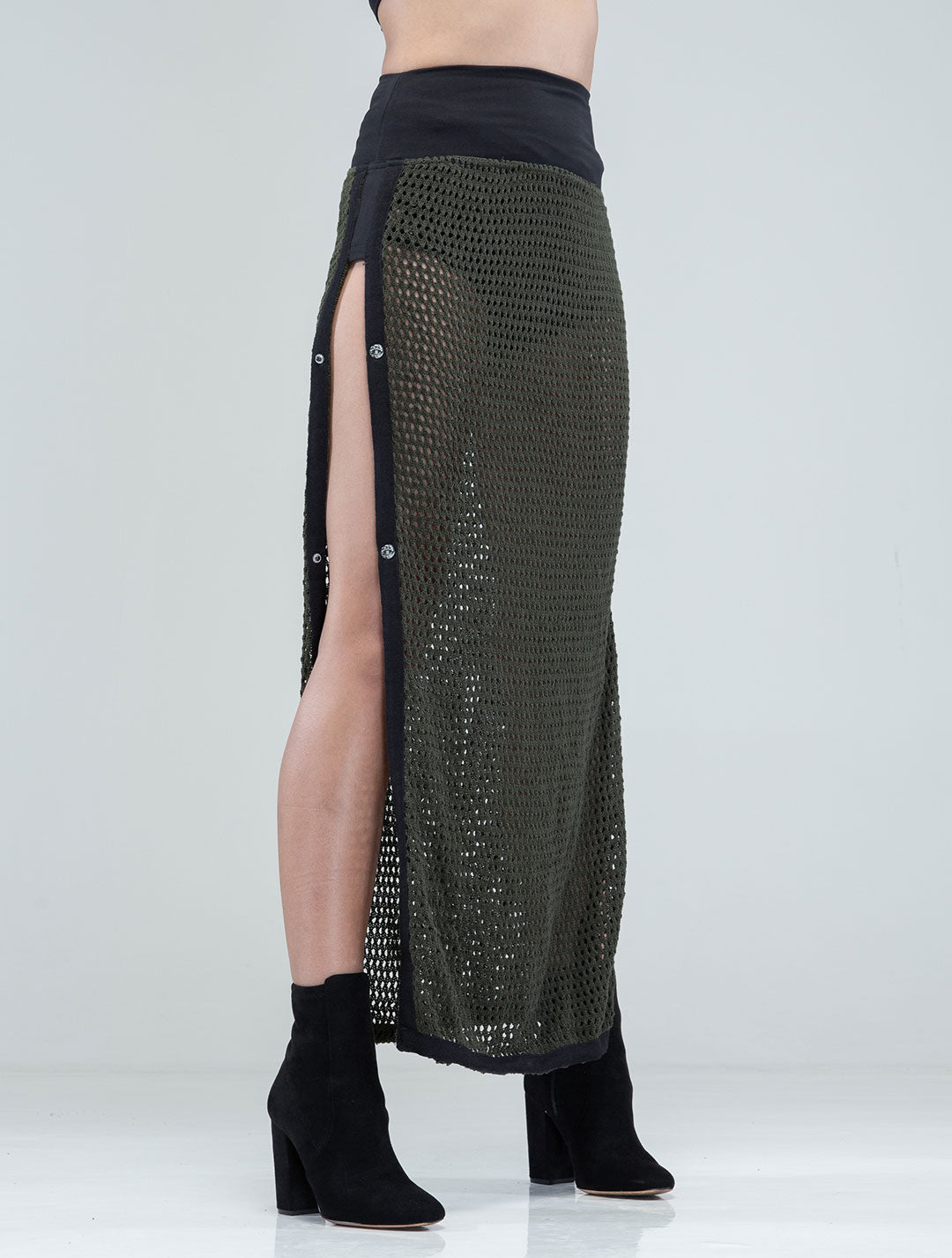 Sanja Crochet Knitted Maxi Skirt - Psylo Fashion