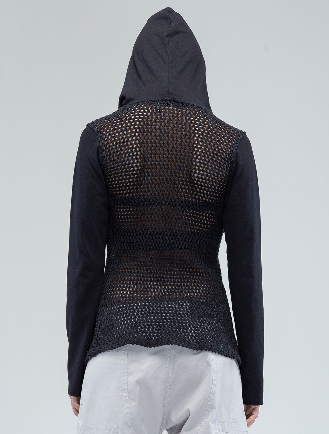 Sanja Crochet Knitted Hoodie Sweater - Psylo Fashion