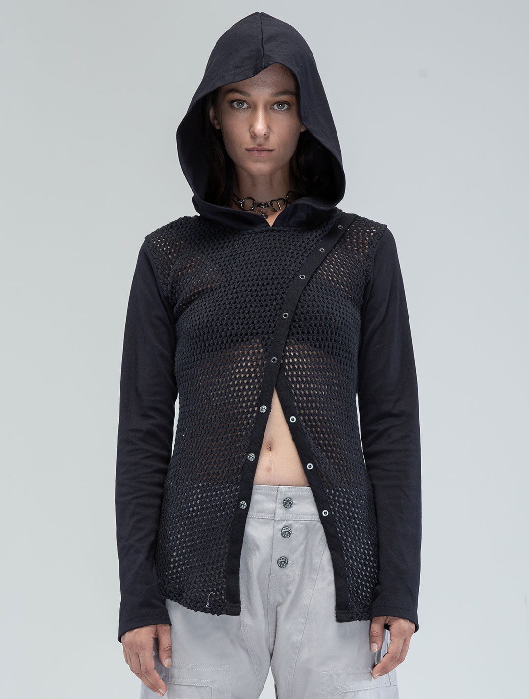 Sanja Crochet Knitted Hoodie Sweater - Psylo Fashion