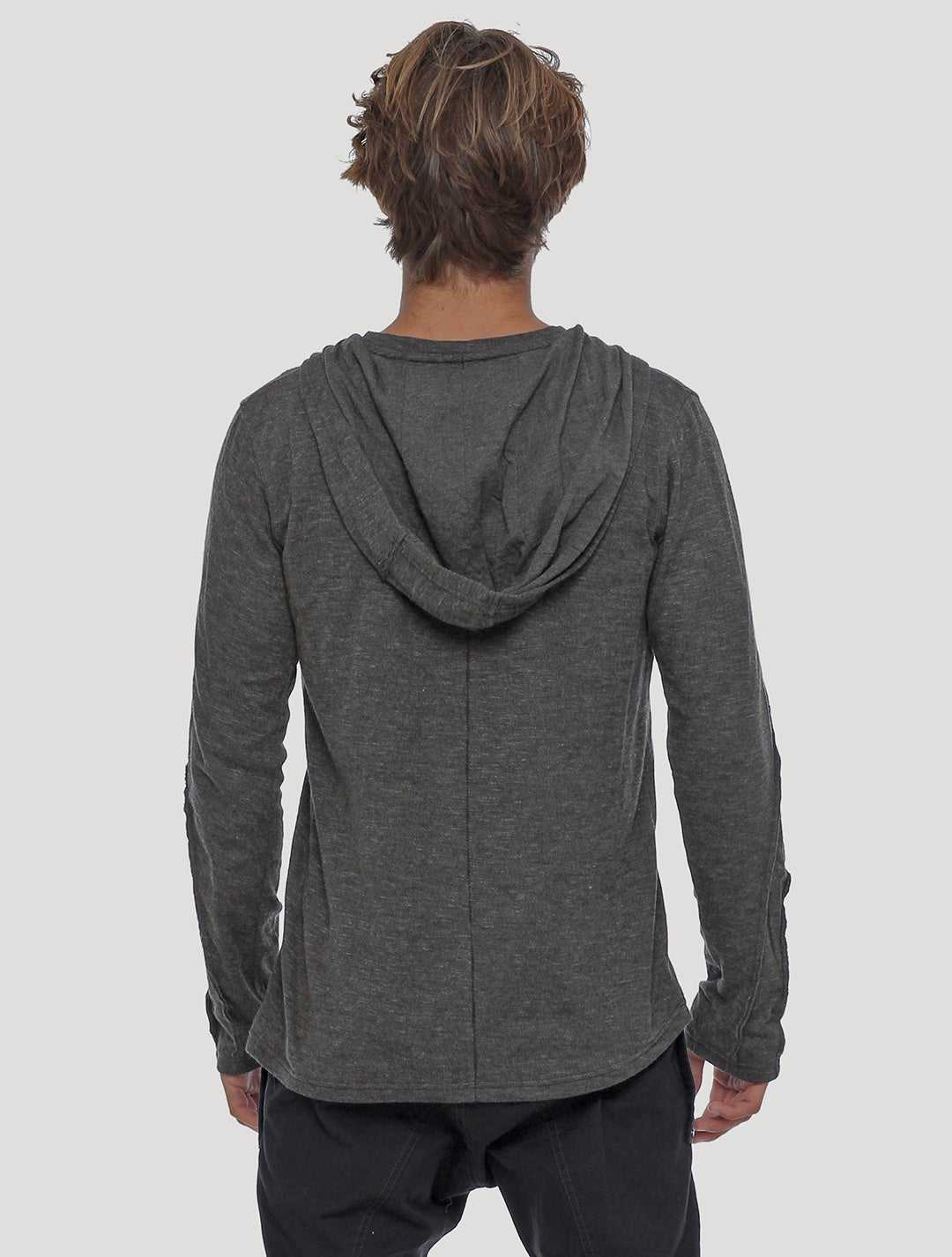 Charcoal Slit Hoodie Jumper - Psylo Fashion