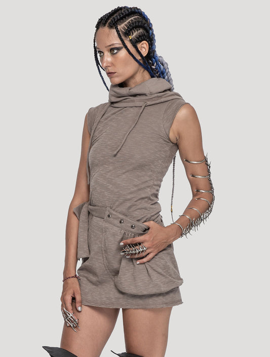 Soba Sleeveless Turtleneck Dress - Psylo Fashion