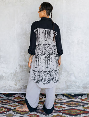 Linen-Cotton 'Tribal' Shirt by Shokraneh