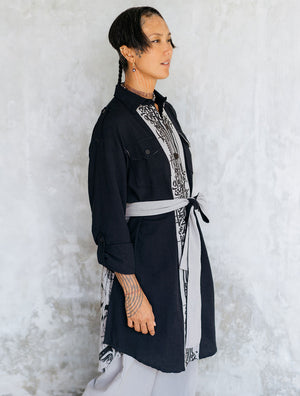 Linen-Cotton 'Tribal' Shirt by Shokraneh