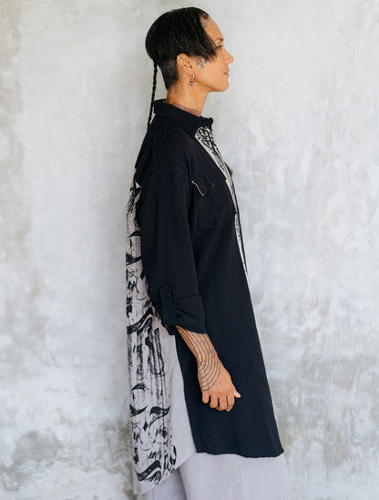 Linen-Cotton 'Tribal' Shirt by Shokraneh