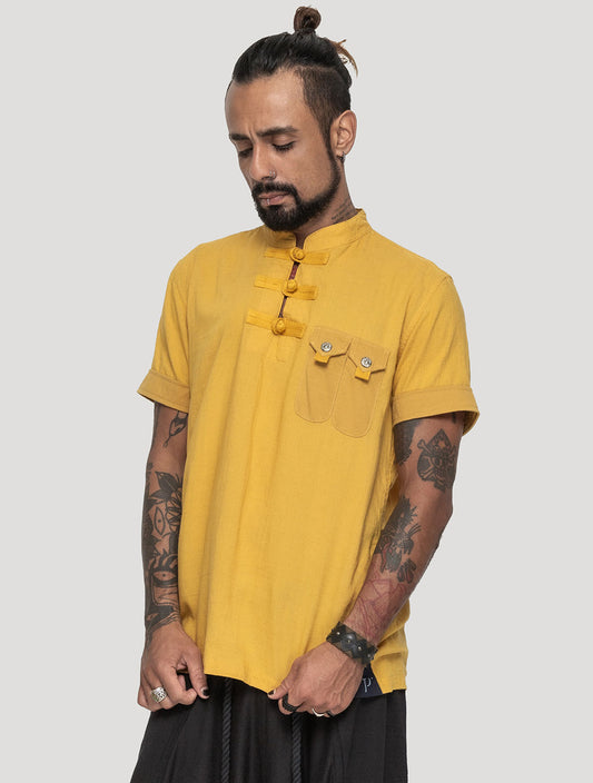 Saffron 'Taiji' Short Sleeves Shirt - Psylo Fashion