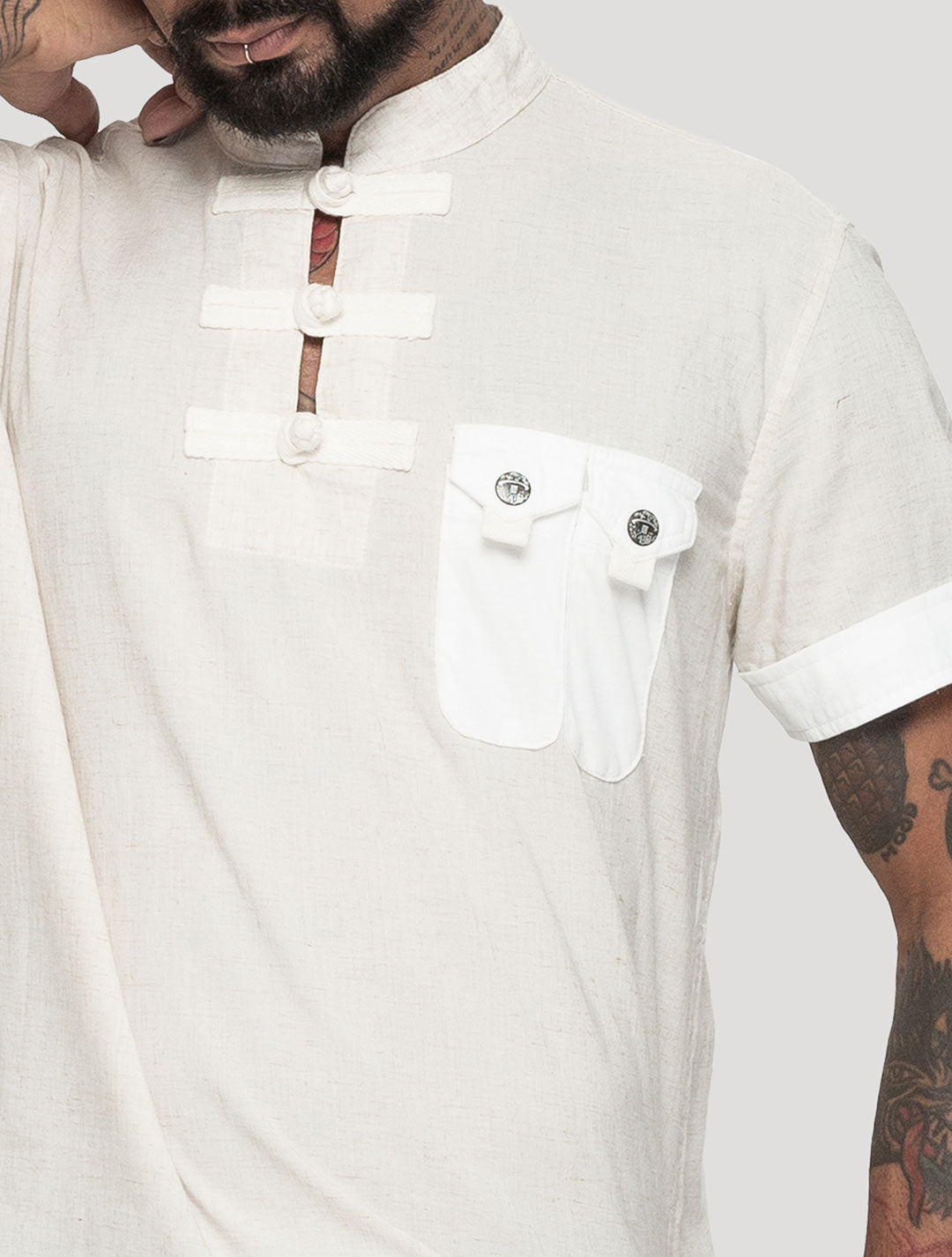 Off White 'Taiji' Short Sleeves Shirt - Psylo Fashion