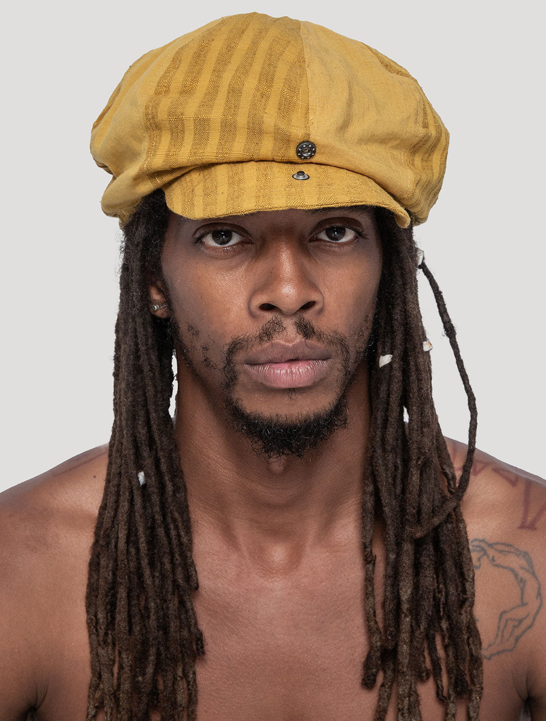 'Taiji' Striped Gavroche Hat - Psylo Fashion