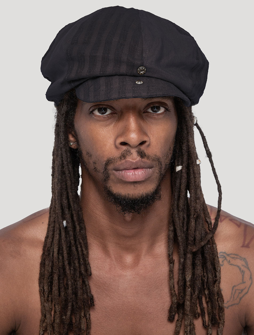 'Taiji' Striped Gavroche Hat - Psylo Fashion