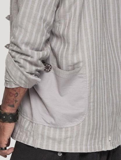 Concrete 'Taiji' Striped Shacket - Psylo Fashion