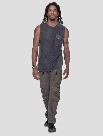 'Tribeca' 100% Organic Cotton Sleeveless Tee - Psylo Fashion