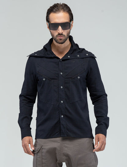 'Vicious' Buttoned Long Sleeves Shirt - Psylo Fashion