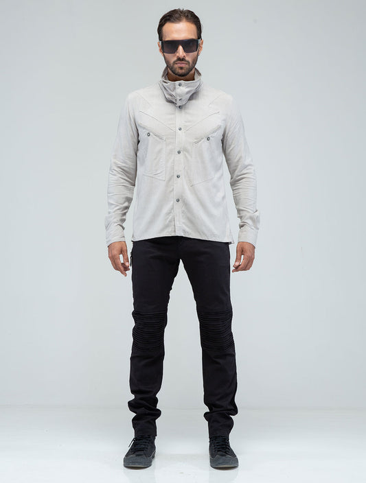 'Vicious' Buttoned Long Sleeves Shirt - Psylo Fashion