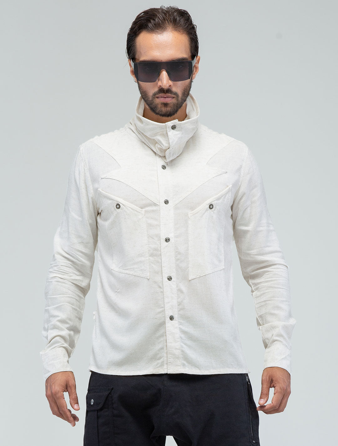 'Vicious' Buttoned Long Sleeves Shirt - Psylo Fashion