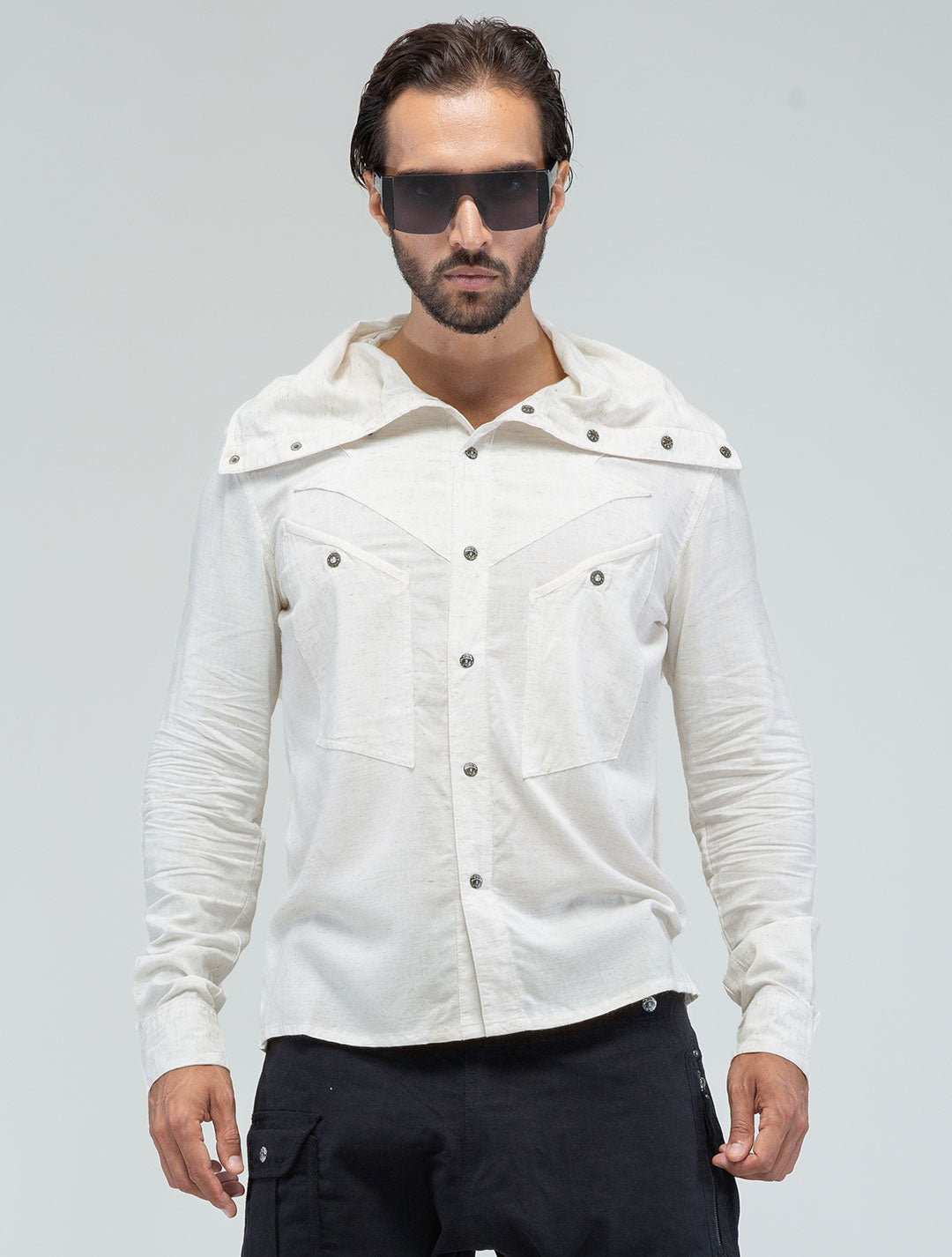 'Vicious' Buttoned Long Sleeves Shirt - Psylo Fashion