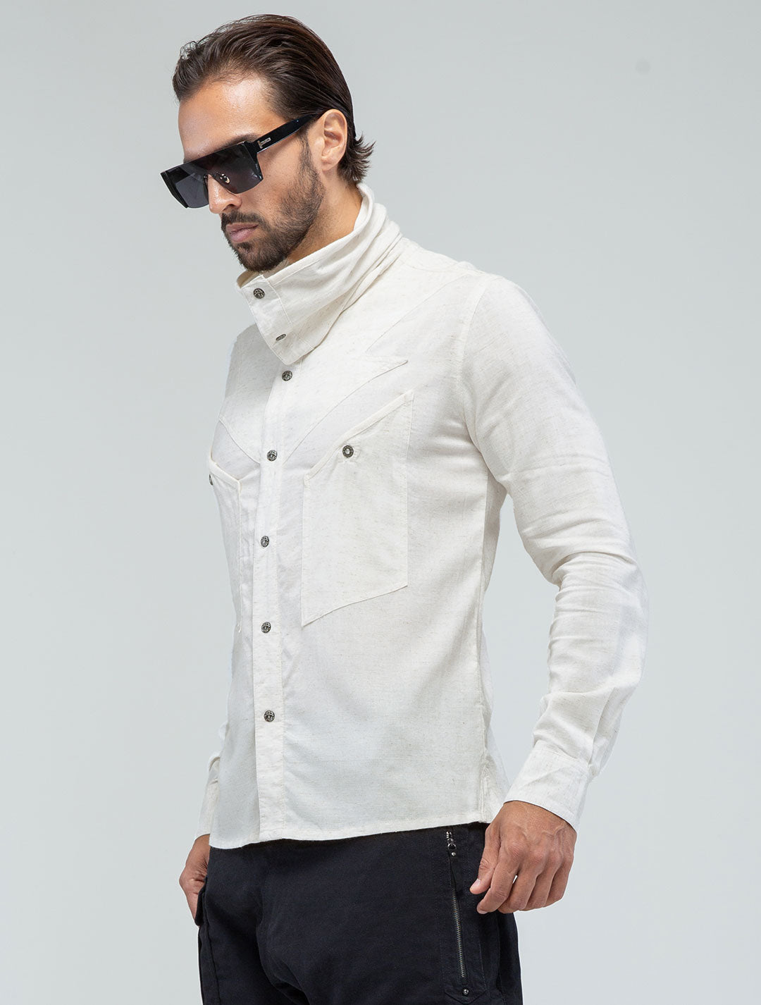 'Vicious' Buttoned Long Sleeves Shirt - Psylo Fashion