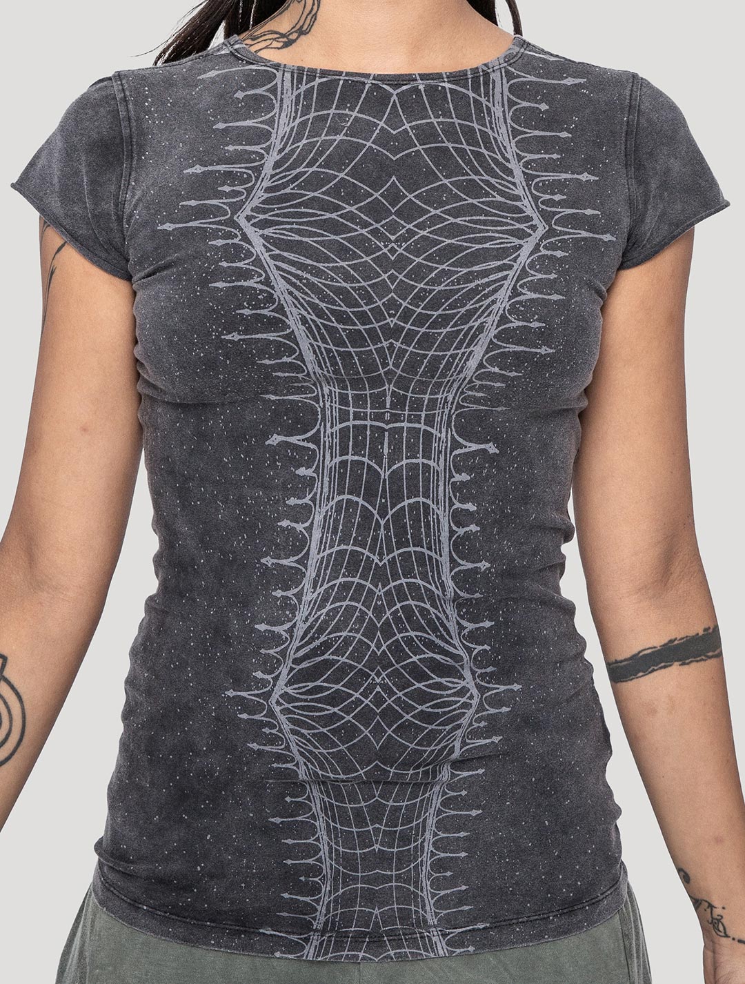 'Vortex' Printed Open Front Top - Psylo Fashion