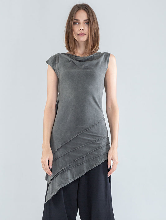 Willow Asymmetric Tunic - Psylo Fashion