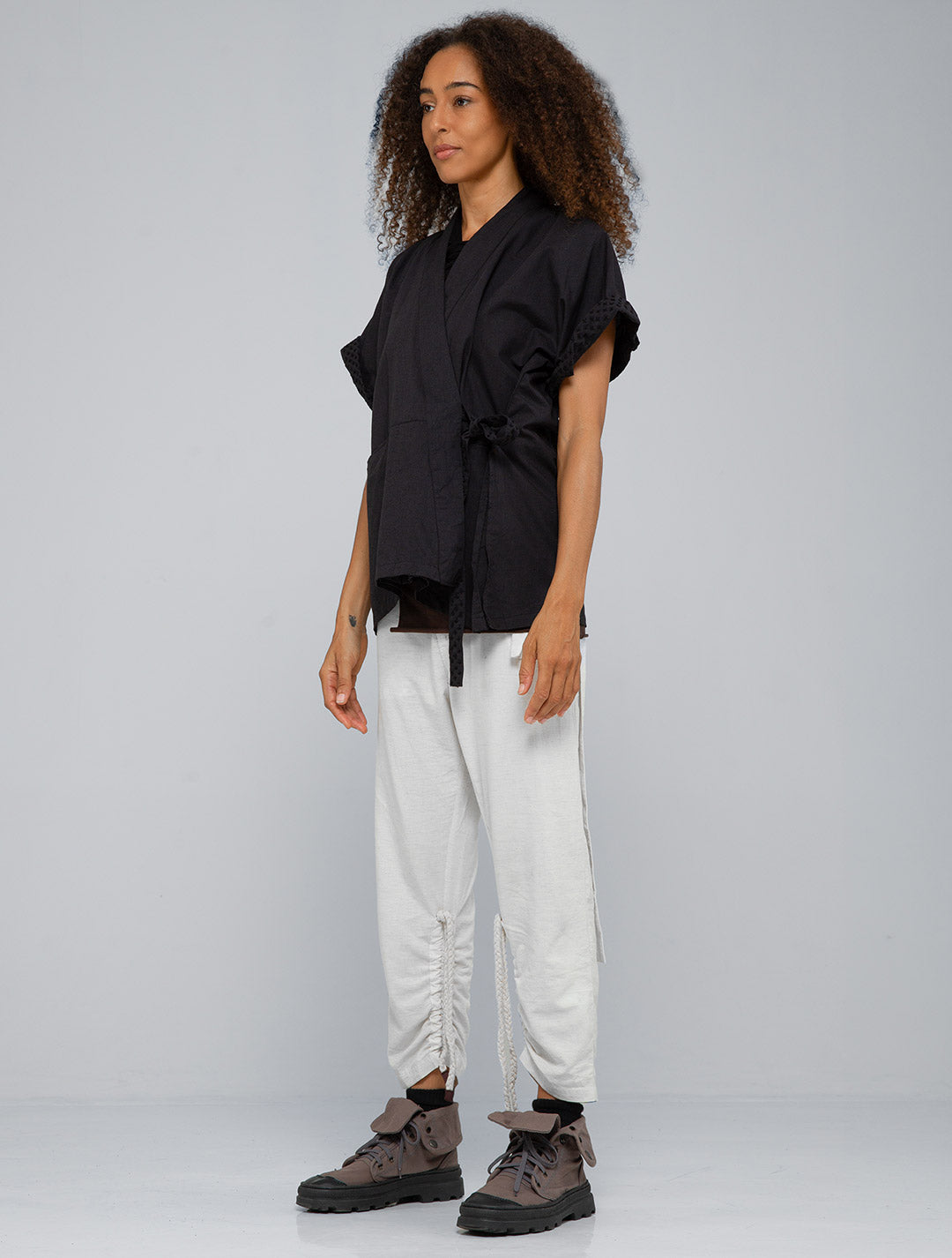 Sashiko Kimono - Black
