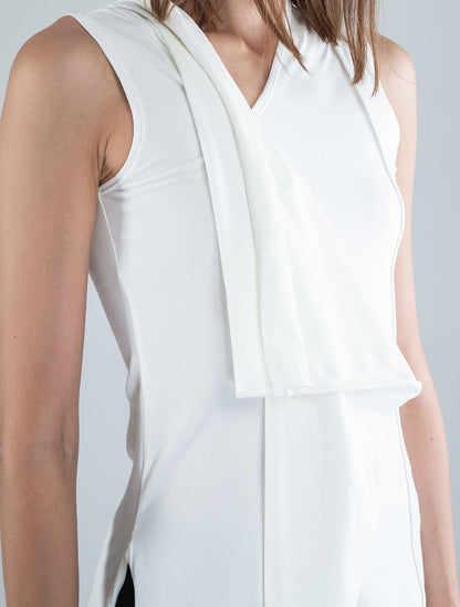 Aspen Sleeveless Asymmetric Tunic - Psylo Fashion